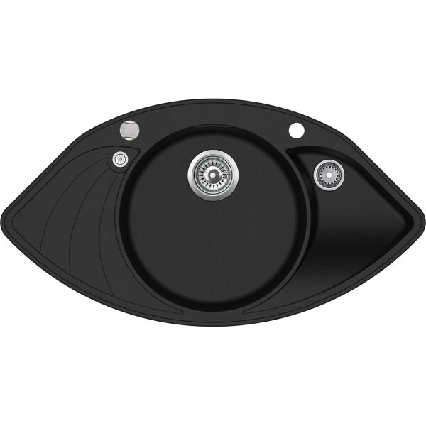 

Кухонная мойка Aquasanita Papillon SCP151AW Black Metallic 601 Черный