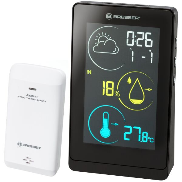 

Метеостанция Bresser Colour weather station Temeo Life H Black (7008000CM3000)