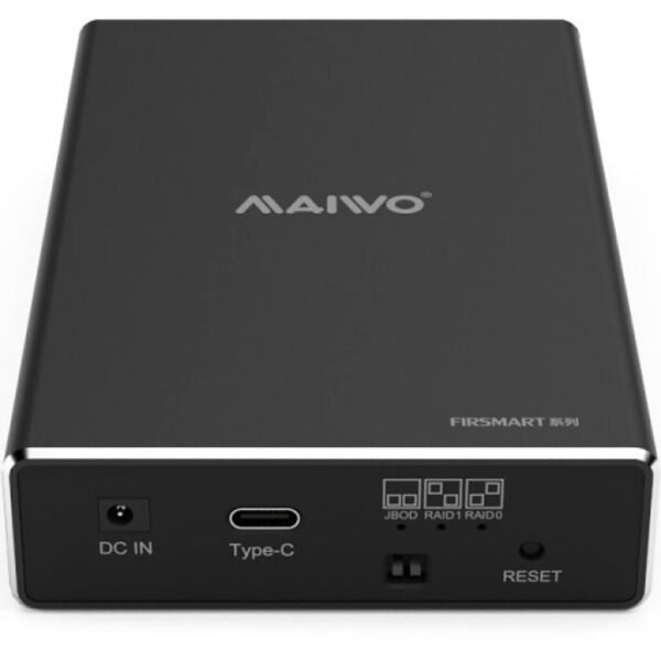 

Карман внешний Maiwo 2*HDD 2.5" SATA/SSD up to 9.5mm USB3.1 GEN2 Type-C, RAID 0,1 (K25272C)