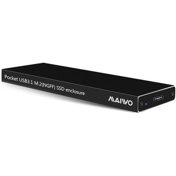 

Карман внешний Maiwo M.2 SSD (NGFF) SATA USB3.1 GEN2 Type-C al. (K16NC black)