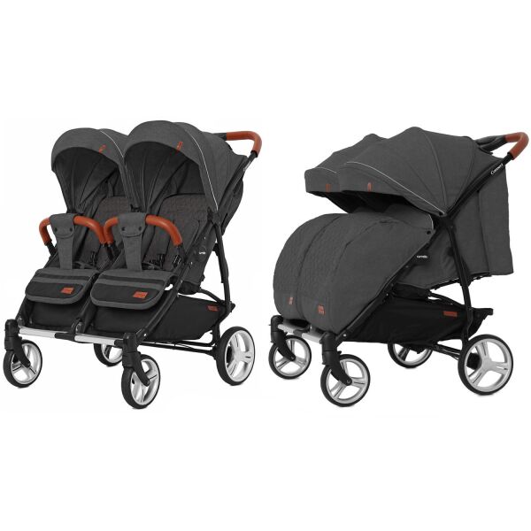 

Детская прогулочная коляска Carrello Connect (Каррелло Конект) CRL-5502 Serious Black, для двойни (6900120000246) Цвет Черный