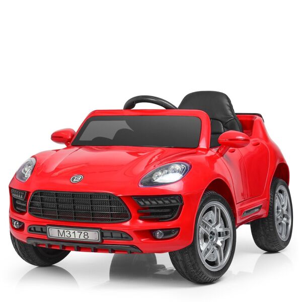 

Детский электромобиль BAMBI M 3178 EBLR-3, Porsche Macan с кожаным сиденьем, красный