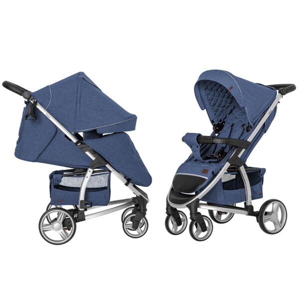 

Детская прогулочная коляска Carrello Vista (Каррелло Виста) CRL-8505 Denim Blue в льне с дождевиком L (6900085000787) Цвет Синий