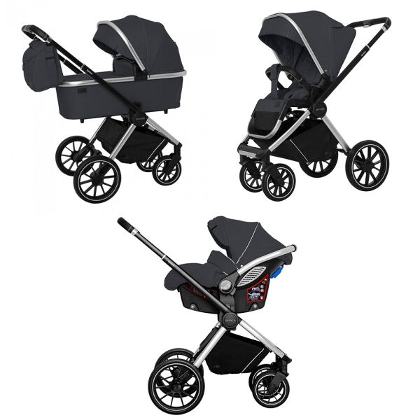 

Детская универсальная коляска 3 в 1 Carrello Optima (Каррелло Оптима) CRL-6504 (3in1) Platinum Grey, в льне (6900085002774) Цвет Серый