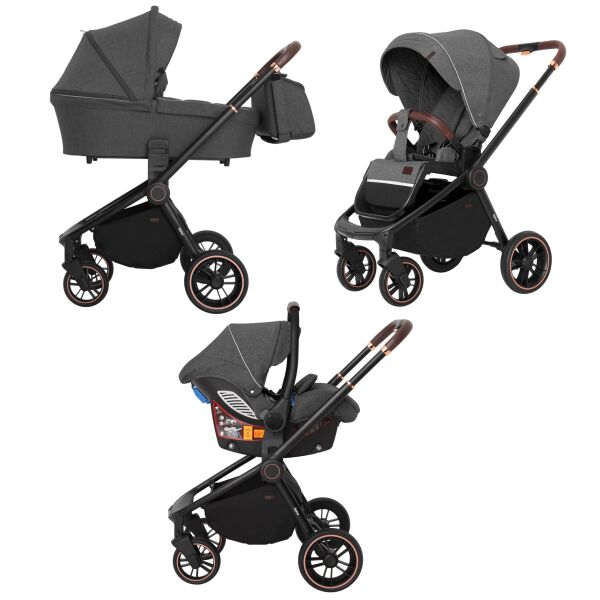 

Детская универсальная коляска 3 в 1 Carrello Epica (Каррелло Эпика) CRL-8511/1 (3in1) Iron Grey (6900085001876) Цвет Серый