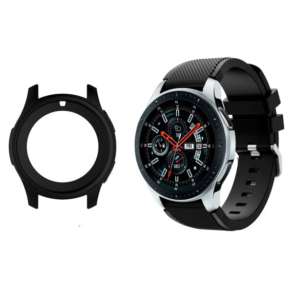 

Комплект Watchbands: силиконовый ремешок черный + чехол черный для Samsung Galaxy 46mm (WBKW-46-4-146)