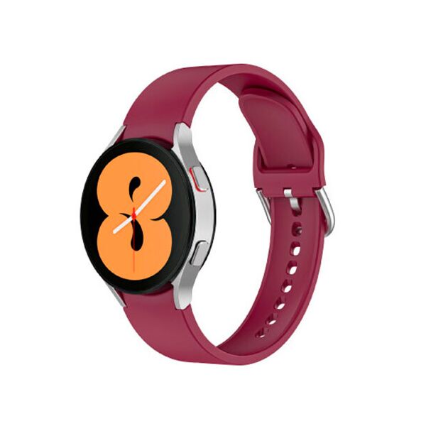 

Ремешок для Samsung Galaxy Watch 4 44mm - темно красный / ширина крепления 20мм / силикон / размер L / Watchbands OneLine (WB00S4GALAXYONELINE9444)