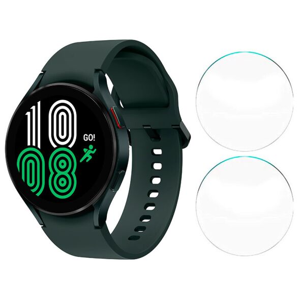 

Защитное стекло Watchbands для Samsung Galaxy Watch 4 44mm Green 2шт (WB000444GREEN-2)