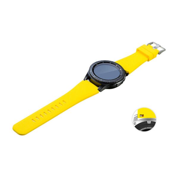 

Бреслет к Samsung Gear S3 Frontier (RM-760) - желтый / силикон / размер L / Watchbands (WB001YELLOWNW4)
