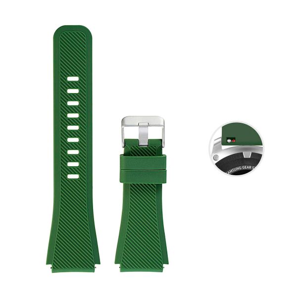 

Ремешок для Samsung Galaxy Watch 46mm (SM-R800) - тёмно-зеленый / силикон / размер L / Watchbands (WB001DARKGREENNW5)