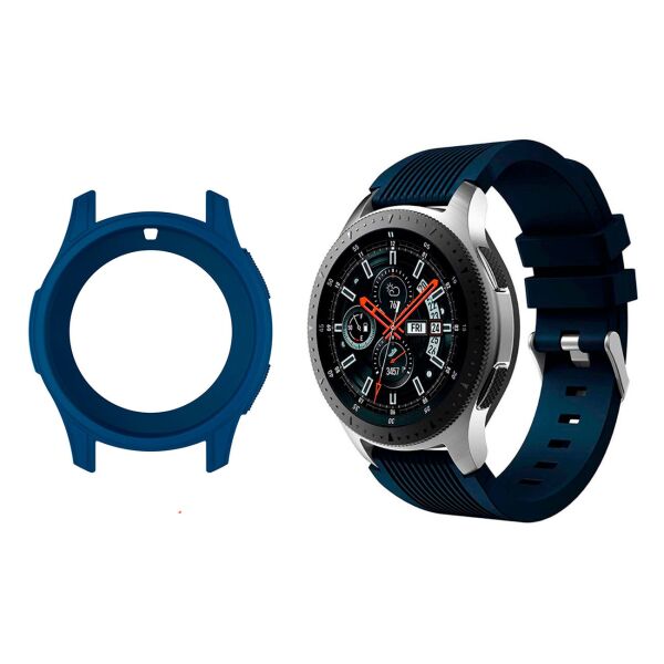 

Комплект Watchbands: силиконовый ремешок синий + чехол синий для Samsung Gear S3 Frontier / Samsung Galaxy 46mm (WBKW-46-5)