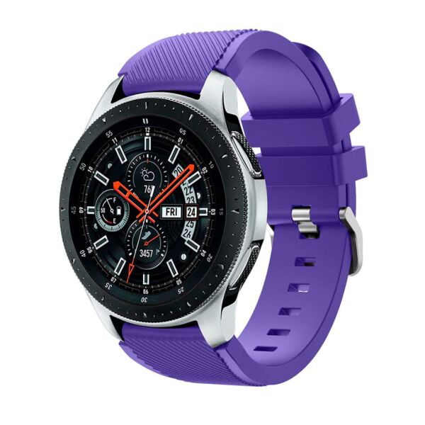 

Силиконовый ремешок Watchbands для Samsung Galaxy Watch 46mm Silver - фиолетовый (WB001PURPLE346)