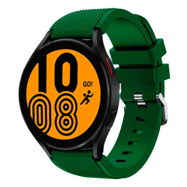 

Ремешок для Samsung Galaxy Watch 4 44mm - тёмно-зеленый / ширина крепления 20мм / размер L / силикон / Watchbands Gear (WB00S4GEAR8W444)
