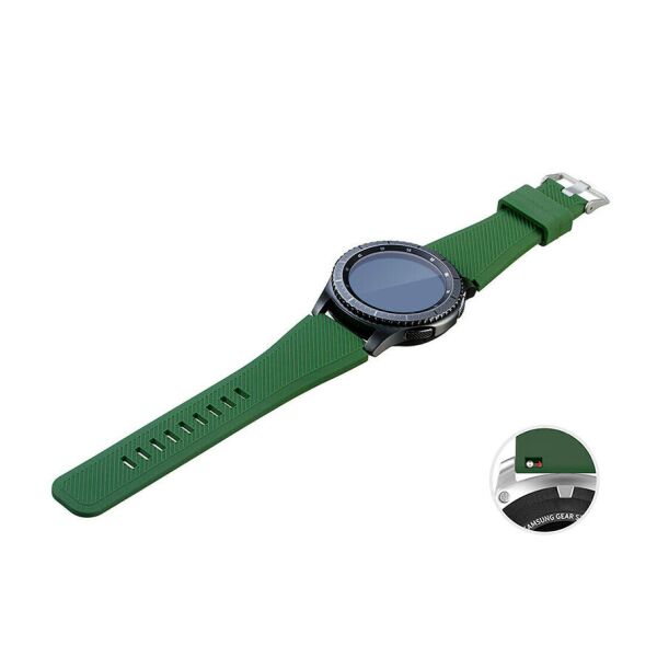 

Бреслет к Samsung Gear S3 Frontier (RM-760) - тёмно-зеленый / силикон / размер L / Watchbands (WB001DARKGREENNW2)