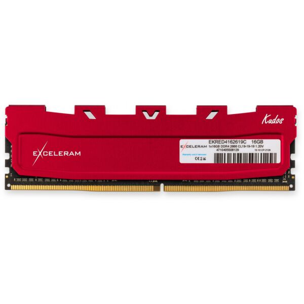 

Модуль памяти для компьютера DDR4 16GB 2666 MHz Red Kudos eXceleram (EKRED4162619C)