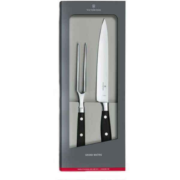 

Набор кухонный Victorinox Forged Carving Set Grand Maitre (нож+вилка) Черный
