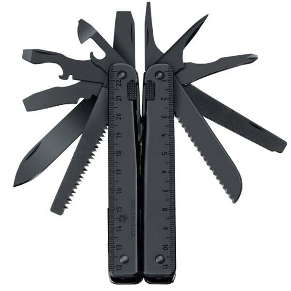 

Нож складной, мультитул Victorinox Swisstool BS (29 функций) с кожаным чехлом Черный