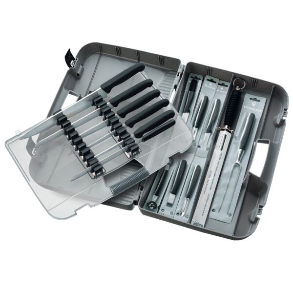 

Набор кухонный Victorinox Fibrox (14 предметов) в кейсе Черный