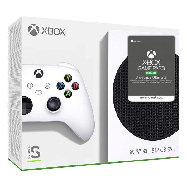 

Microsoft Xbox Series S 512Gb + Xbox Game Pass Ultimate (3 месяца)