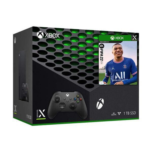 

Microsoft Xbox Series X 1Tb + FIFA 22 (русская версия) + доп. Wireless Controller with Bluetooth (Carbon Black)