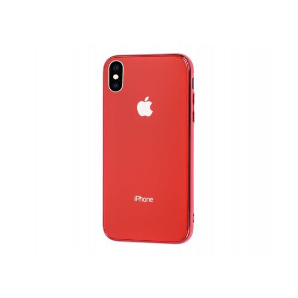 

Чехол стеклянный Glass case для IPhone X/Xs (01) Red красный