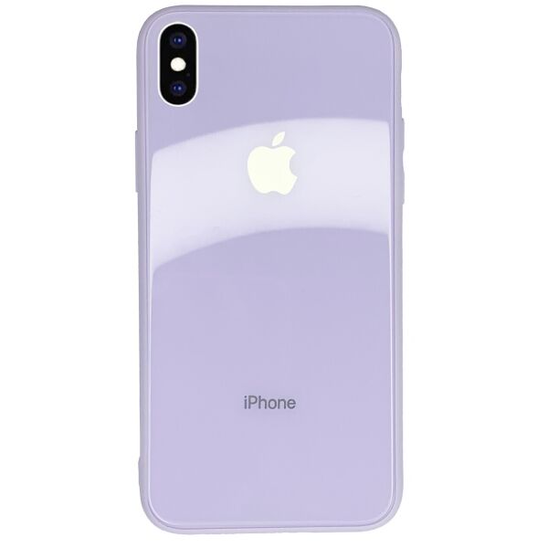 

Чехол стеклянный Glass case для IPhone X/Xs (08) Lilac лиловый