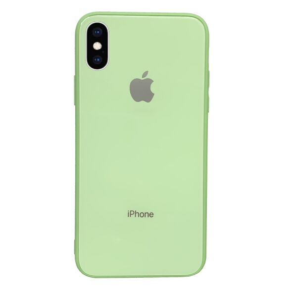 

Чехол стеклянный Glass case для IPhone X/Xs (09) Mint зеленый
