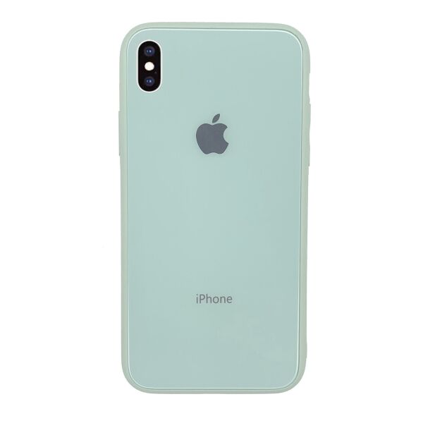 

Чехол стеклянный Glass case для IPhone X/Xs (11) Marine бирюзовый