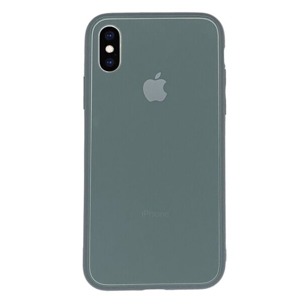 

Чехол стеклянный Glass case для IPhone X/Xs (12) Pine Green зеленый