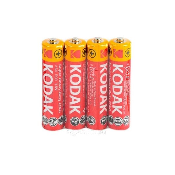 

Батарейка сольова KODAK Super Heavy Duty R3, ААА, 4шт в shrinkі, ціна за shrink