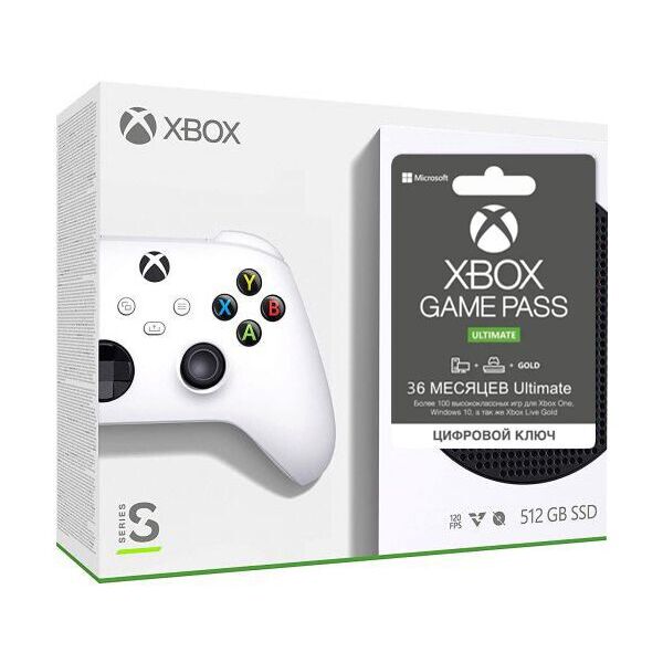 

Microsoft Xbox Series S 512Gb + Xbox Game Pass Ultimate (34 месяцев)