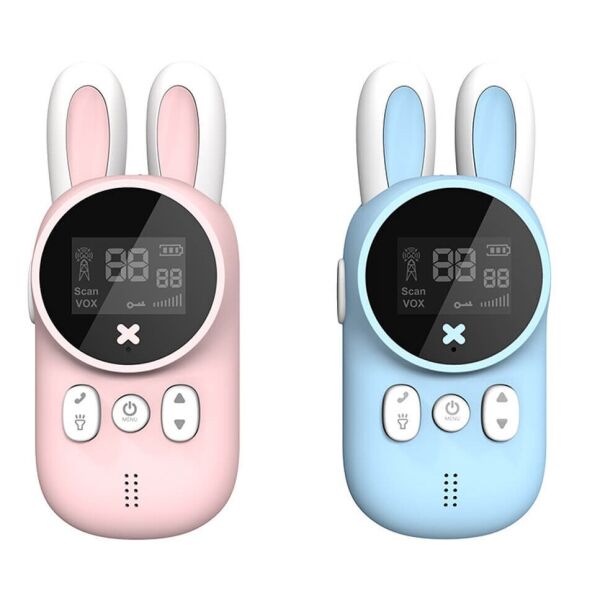 

Рации детские на батарейках с фонариком Children`s Rabbit Walkie Talkie Pink-Blue