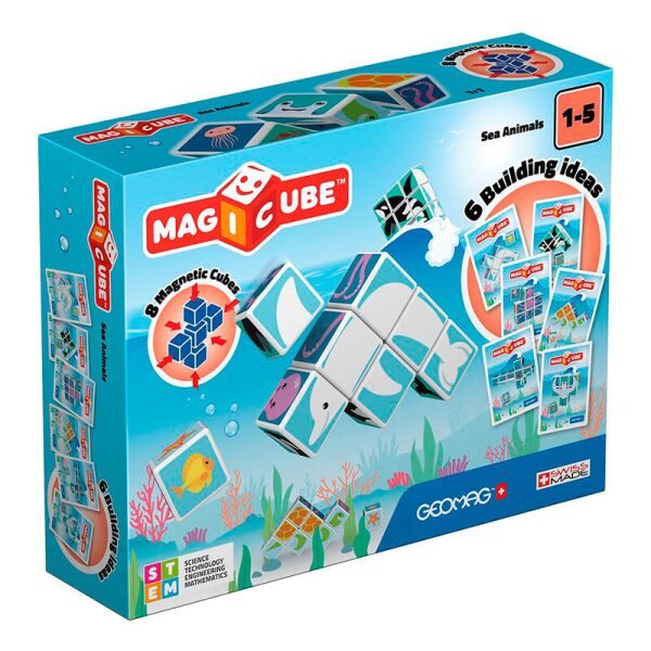 

Магнитные кубики Geomag MAGICUBE 146GM Sea Animals + 11 cards