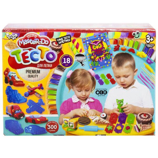 

Набор креативного творчества "Тесто для лепки Master Do" Danko Toys TMD-03-01-4-5 18 цветов * 20 г (TMD-03-04(18))