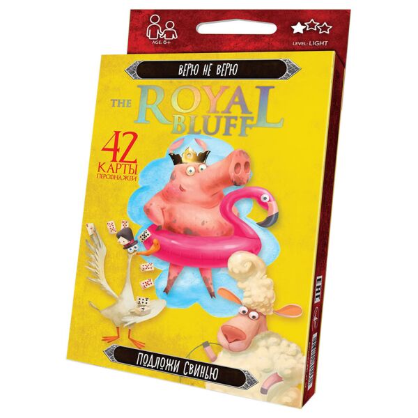

Карточная игра "The ROYAL BLUFF" Верю не Верю Danko Toys RBL-01-01-2 рус ( RBL-01-02)