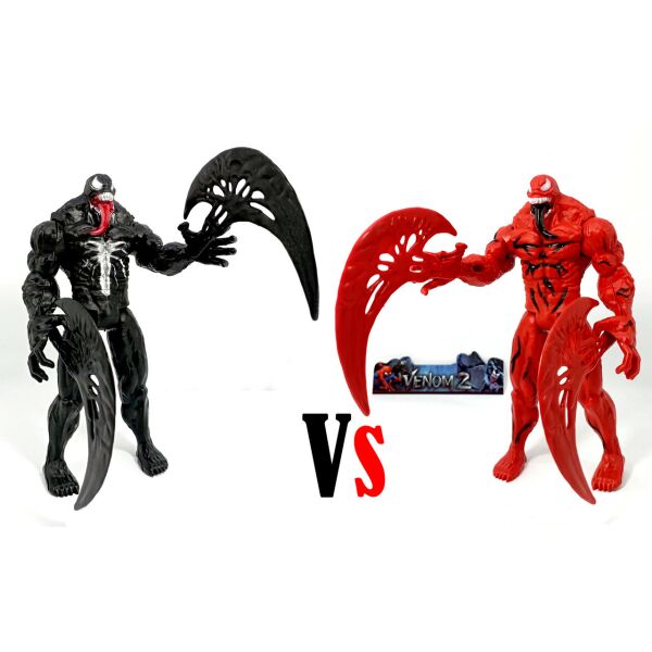 

Набор из 2шт Фигурок Веном 2 Черный Vs Красный ( Venom 2 ) 15см со Светом на груди