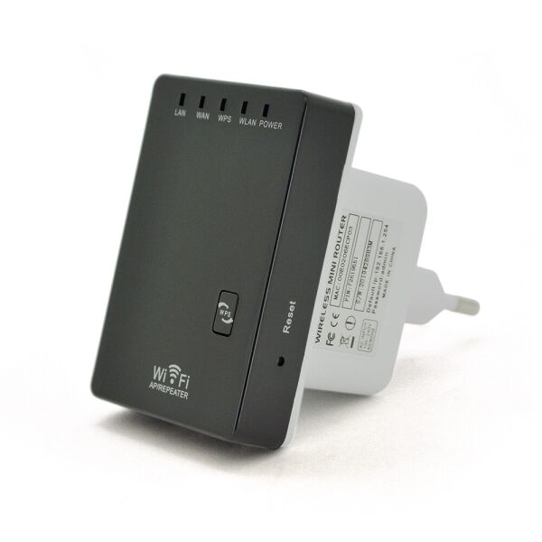 

Підсилювач WiFi сигналу з вбудованою антеною LV-WR02, живлення 220V, 300Mbps, IEEE 802.11b / g / n, 2.4GHz, BOX
