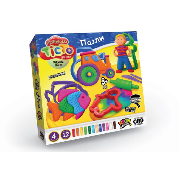 

Набор для творчества "Тесто для лепки "Master Do 1", пазлы, укр., в кор. 18,5*18,5*4см (6шт)