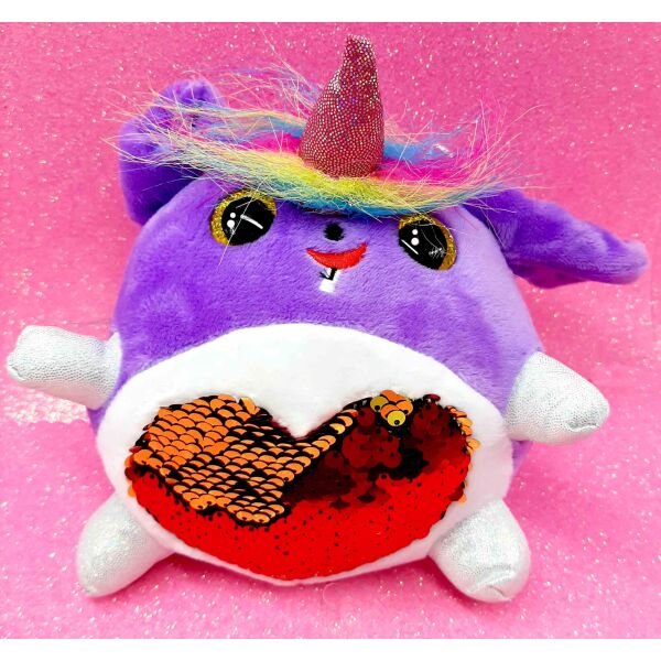 

Игрушка мягкая Единорожка RainBocoRns, фиолетовый, 18см