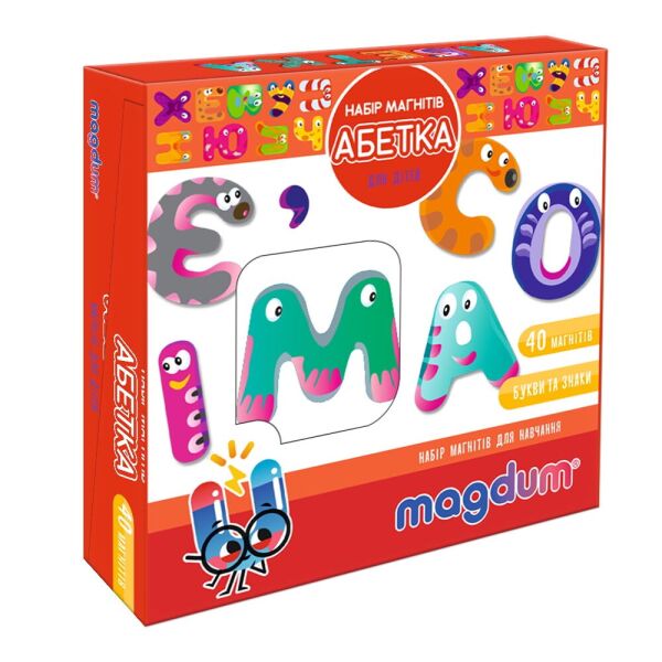 

Набор магнитов "ABC" 40 магнитов, в кор. 20*20*4см , Украина, Magdum
