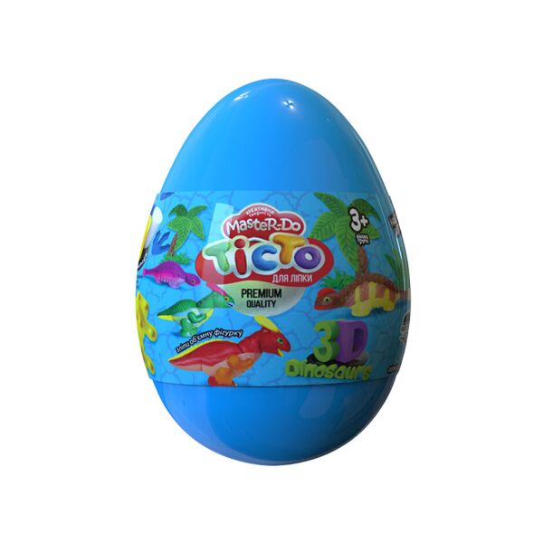 

Тесто для лепки "Master Do 2", Dinosaurs EGGS, укр., яйцо 13см (12шт)