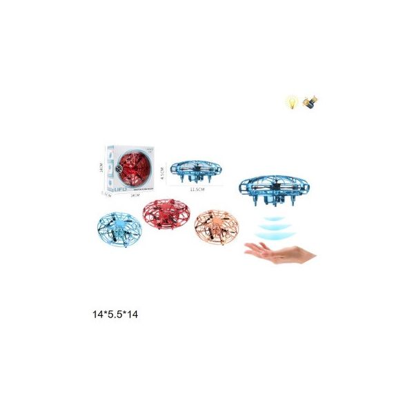 

Квадрокоптер ручной, UFO, свет, 3 цвета, в кор. 14*5,5*14см (96шт)