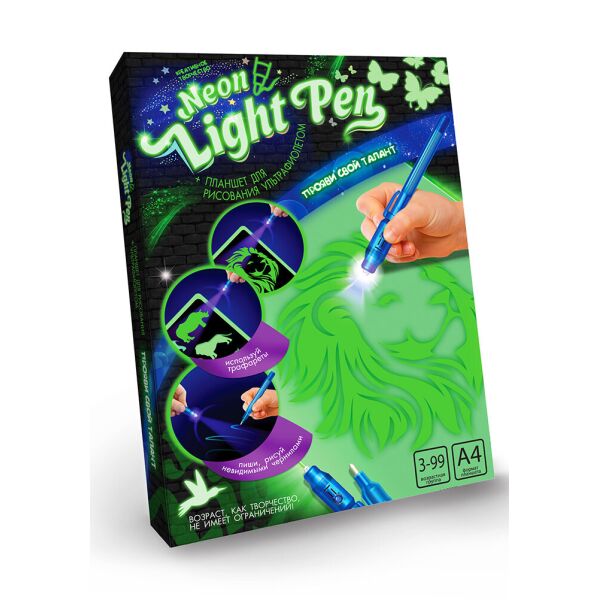 

Набор креативного творчества "Рисуй светом" "Neon light pen" 1 рус., в кор. 22*30*2см (10шт)