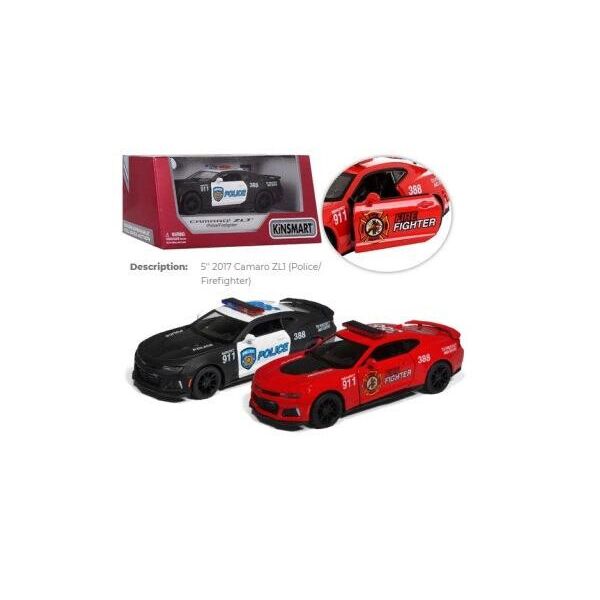 

Машина метал. "Kinsmart" "Camaro ZL1 (Police/FireFighter)", инерц., откр. двери, 2 вида, в кор. 16*8*7,5см (96шт)