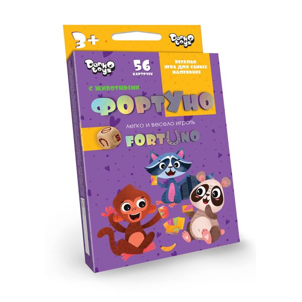 

Настольная игра ФортУно, детская, русская, в кор.9*13*2см (32шт)