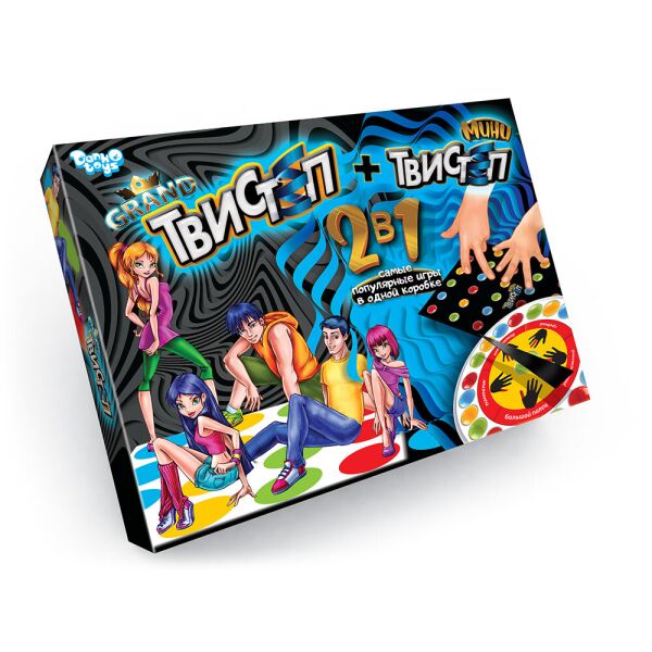 

Игра напольная "Гранд Твистеп"+игра настольная МИНИ ТВИСТЕП, русская, кор.39*29*5см (10шт)