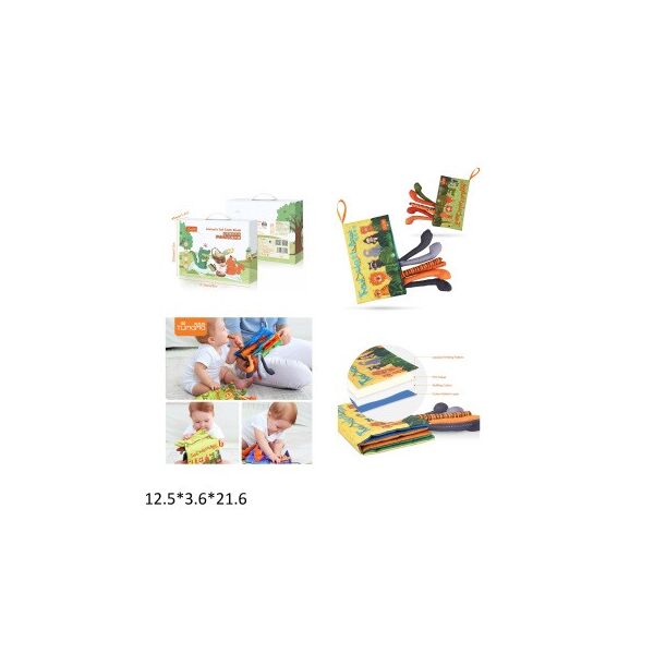 

Погремушка Tumama тактильная книга мягкая, шуршит, в кор. 21,6*3,6*12,5см (96шт)