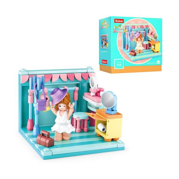 

Конструктор "SLUBAN" комната, фигурка, 111 дет., в кор. 15*14,5*6,5см (72шт)