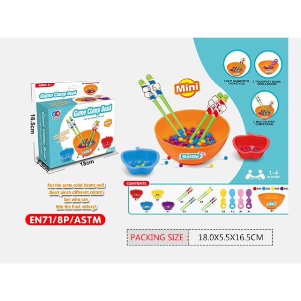 

Игра "Зажимай бусинки", в кор. 18*5,5*16,5см (90шт)