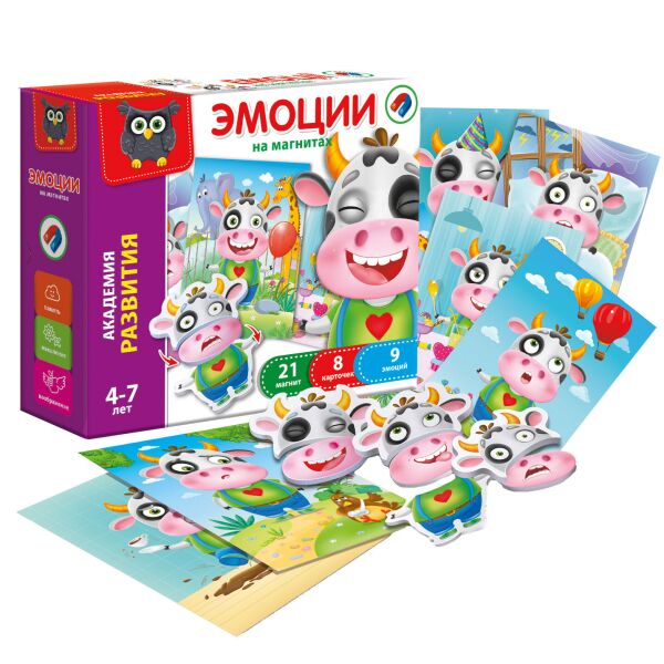 

Магнитная игра "Эмоции" рус., в кор. 21*18*5см, Украина, ТМ Влади Тойс